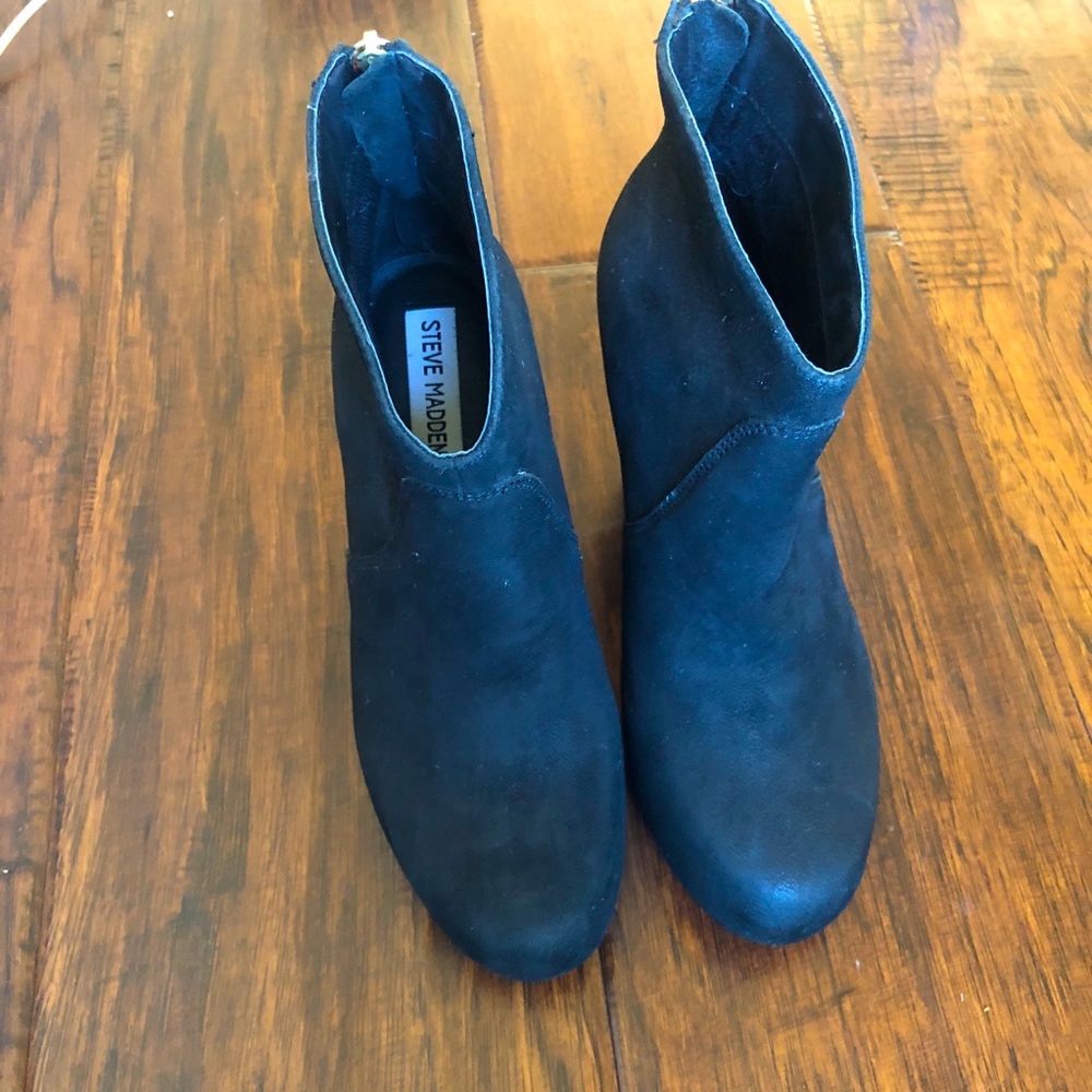 Steve Madden Platform Suede Booties Ankle Boots